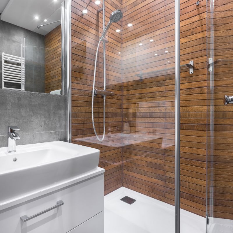 Walk-In Shower with Glass Doors