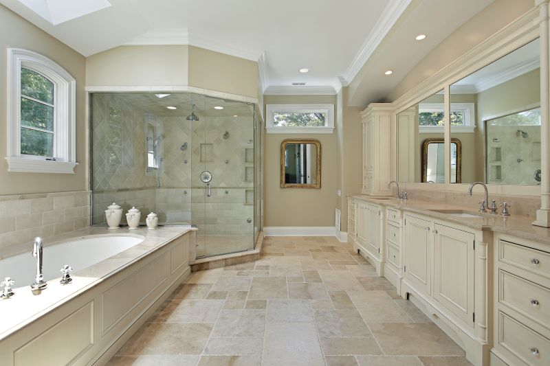 Elegant Bathroom with New Shower